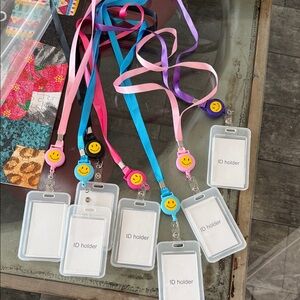 Colorful Smiley Face ID Holders